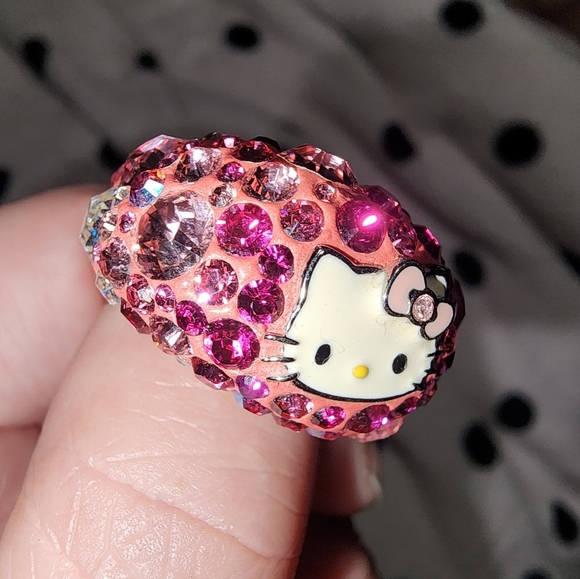 Swarovski Jewelry - Swavarski Crystal Vintage Hello Kitty Ring